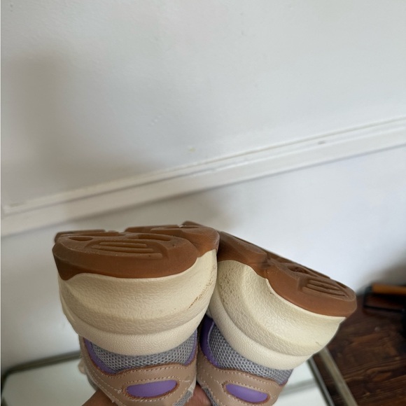 Chunky Sneakers with Purple and Tan Accents - Picture 8 of 11
